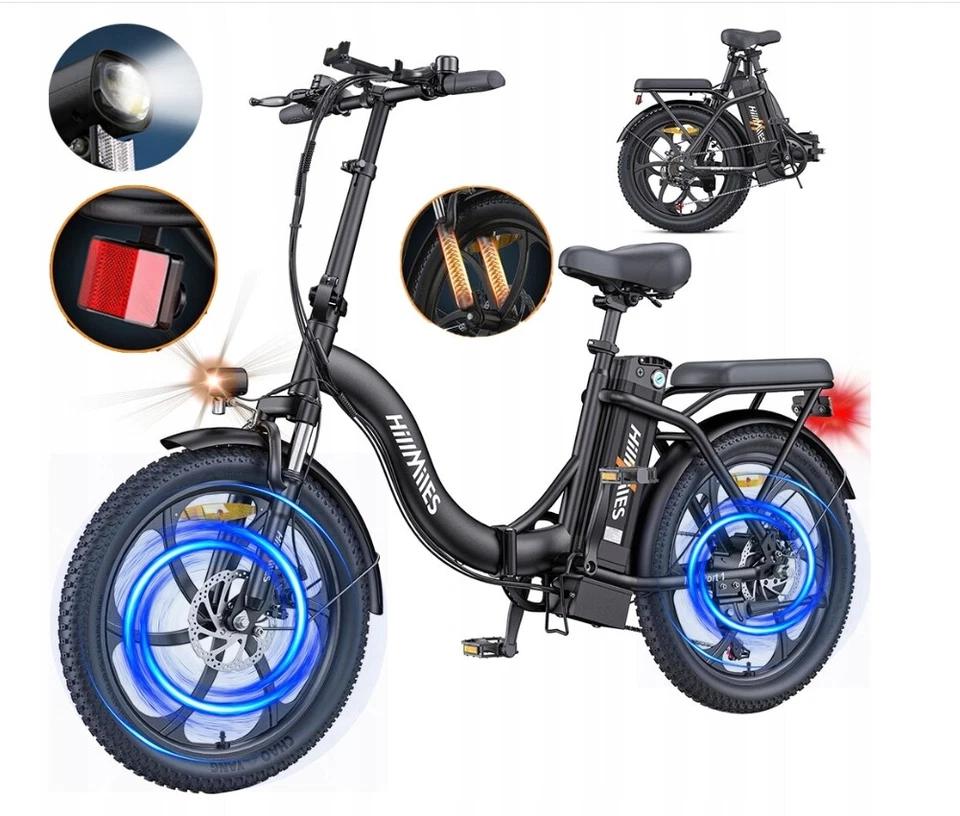 Hillmiles 20 Inch Electric Bike 250W E-Bike Folding Bike 13AH City Bike Pedelec - Image 2 of 4