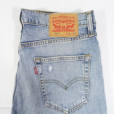 LEVIS 511 5318 LIGHT BLUE RIPPED CUT KNEE 33X30 STRETCH SLIM LEVIS 511 5318 LIGHT BLUE RIPPED CUT KNEE 33X30 STRETCH SLIM