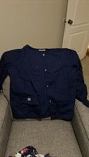 Women  s Scrub Jacket Navy Xs