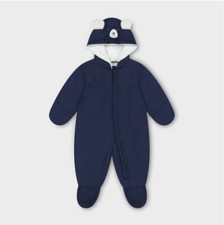 Carter's Baby Bear Hooded Snowsuit- Navy- 6M
