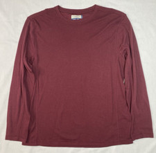 Magellan Thermal Waffle Shirt Men's XL Maroon Pullover BaseCamp Moisture Wicking