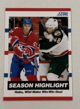 2010-11 Score Season Highlight Benoit Pouliot Guillaume Latendresse #9 Wild 
