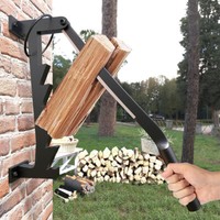 Wall Mounted Wooden Kindling Log Splitter Carbon Steel Manual Fire Wood Cutter