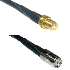 LMR240 SMA FEMALE to MINI UHF FEMALE Coax RF Cable USA-Ship Lot
