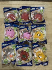 Squishy Stress Ball Set of 9 Splat Squeeze Toy Super Splatz Squeezable New