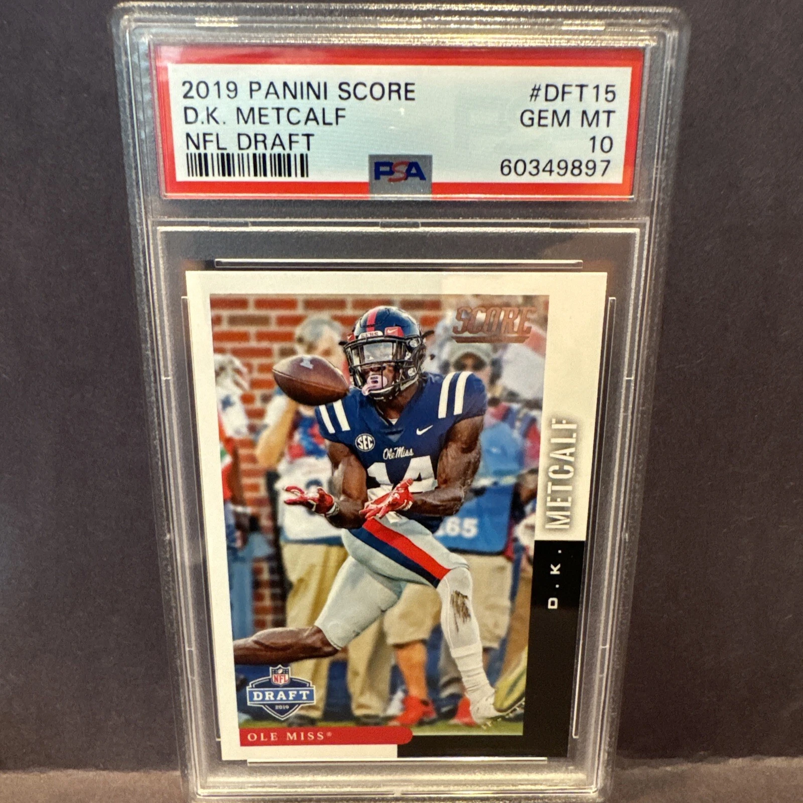 DK Metcalf Panini Score NFL Draft #DFT15 Base