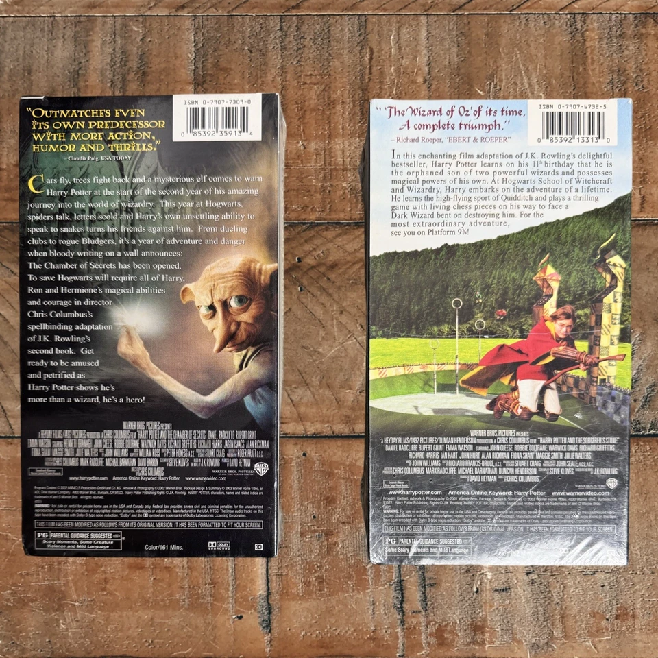 NEW SEALED VHS - Harry Potter and The Sorcerer’s Stone & Chamber Of Secrets - Image 2 of 2