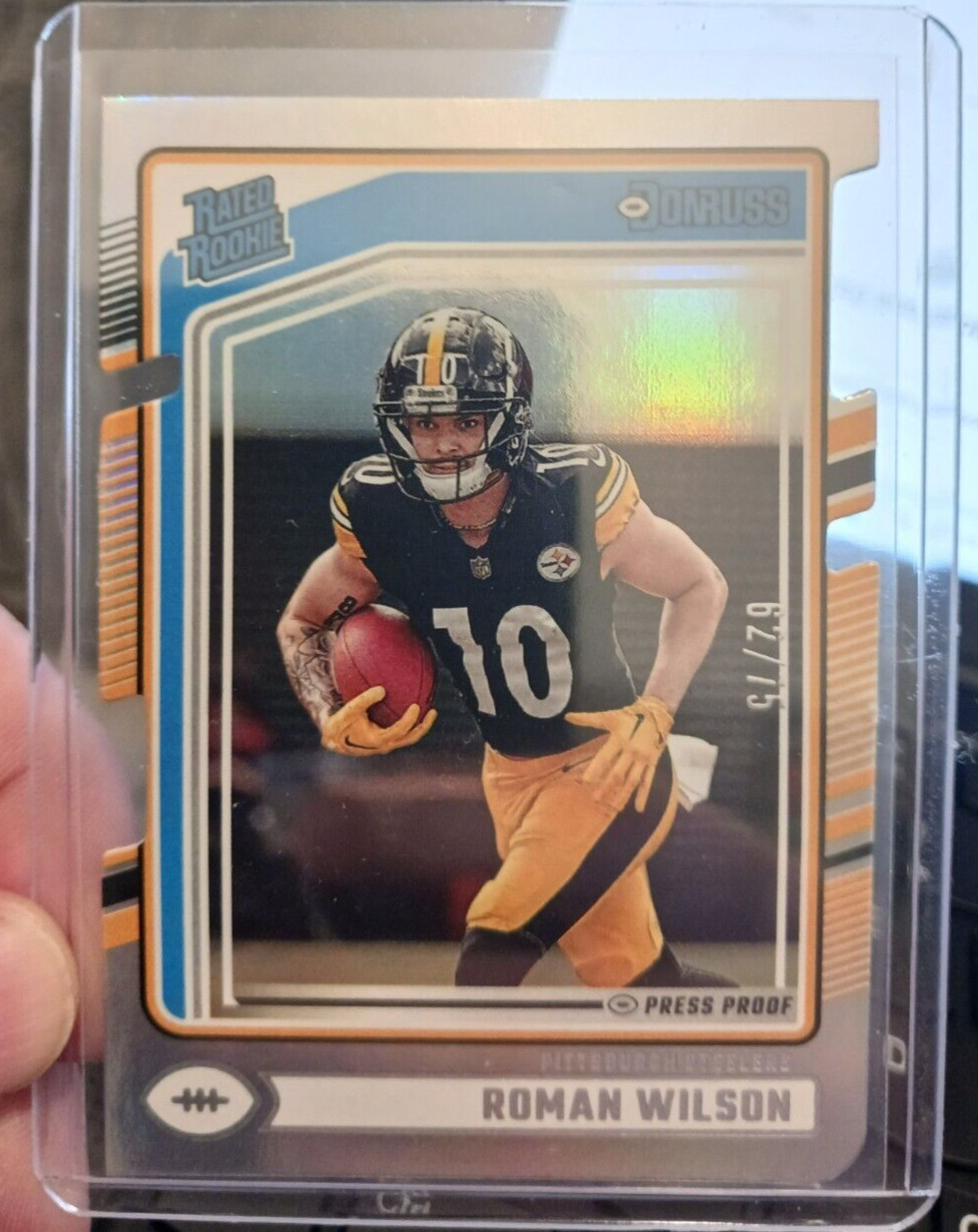 Roman Wilson 2024 Donruss Die Cut Silver Press Proof /75 Rated Rookie #348 (RC)