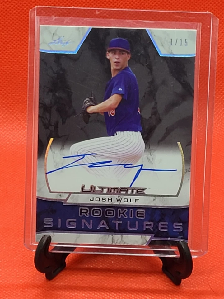 2019 Leaf Ultimate Signatures Silver Spectrum 1 /15 Josh Wolf Rookie Auto RC - Image 4 of 4