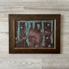 Vintage abstract oil paintings original framed