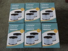 6 BOXES (12 FILTERS) LINNIW 4-IN-1 TRUE HEPA REPLACEMENT FILTERS