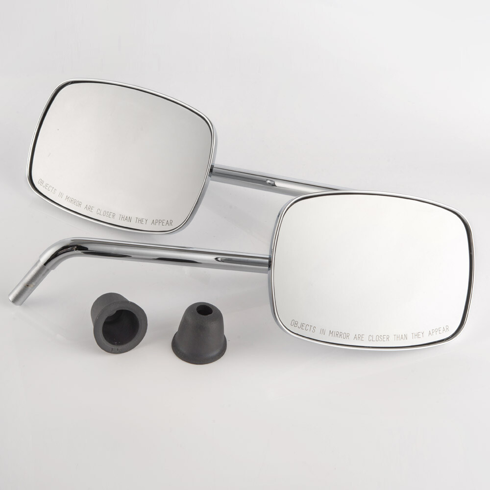 square OEM spec mirror THREADLESS chrome FA265 fits Vespa S 50
