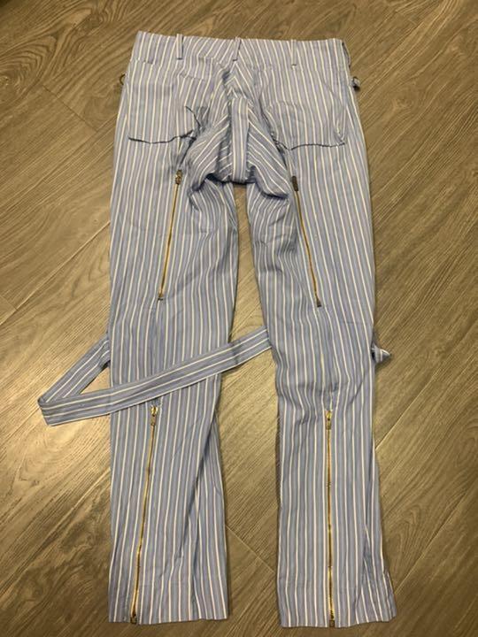 VIVIENNE WESTWOOD Men's Striped Pattern Bondage Trousers VIVIENNE WESTWOOD Men's Striped Pattern Bondage Trousers