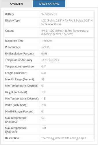 Cole Parmer/Digi-Sense Termoigrometro parte n.: 37950-10 - Foto 2 di 10