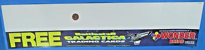STORE DISPLAY '78 vtg BATTLESTAR GALACTICA Trading Cards WONDER Bread 22'' x 5''