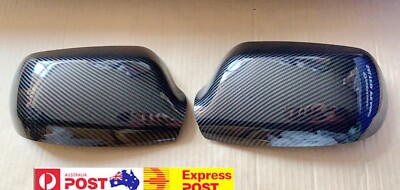 1 Pair MIRROR COVER HOUSING CAP for MAZDA 2 DY 2002-2007 carbon fiber style 