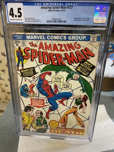 AMAZING SPIDER-MAN #127 cgc 4.5..1st App of Vulture (Clifton Shallot).UNRESTORED
