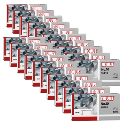20 x 1000 Novus Heftklammern Tackerklammern No.10 verzinkt 20.000 x Typ Nr. 10