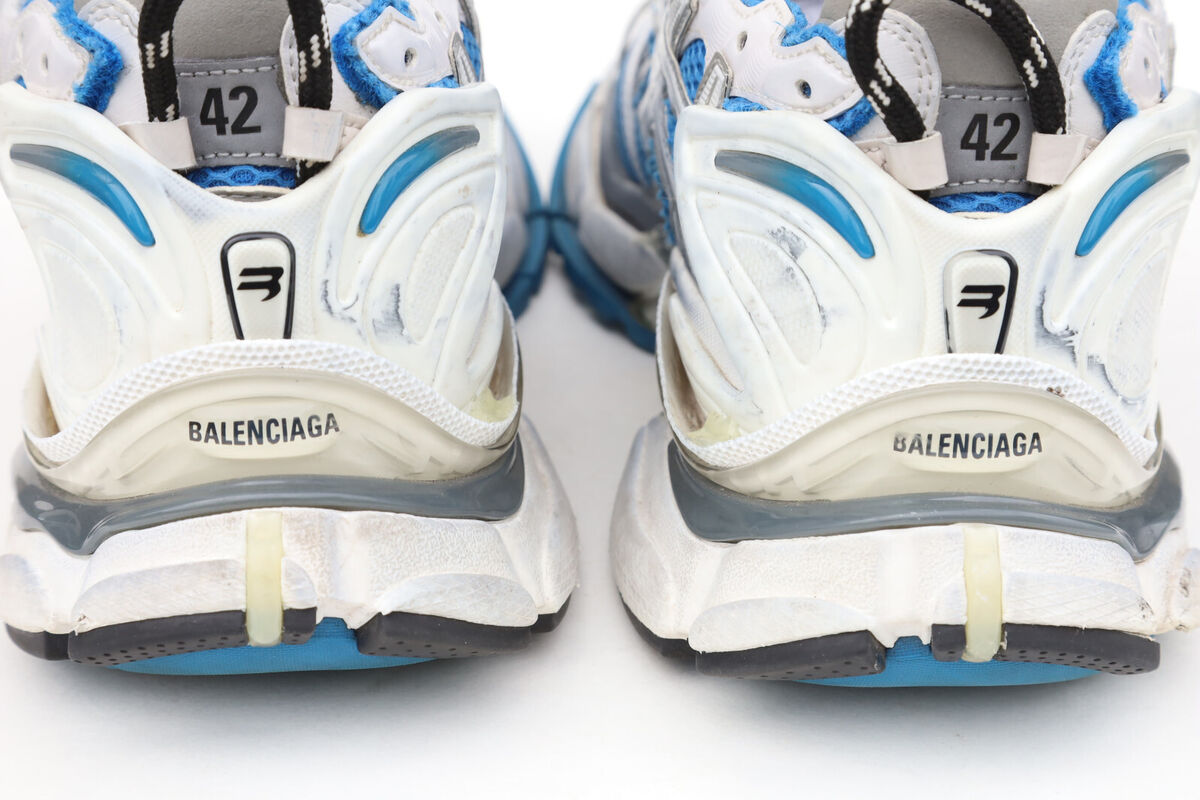 Authentic Balenciaga Leather Free Runner In Blue Mens Authentic Balenciaga Leather Free Runner In Blue Mens