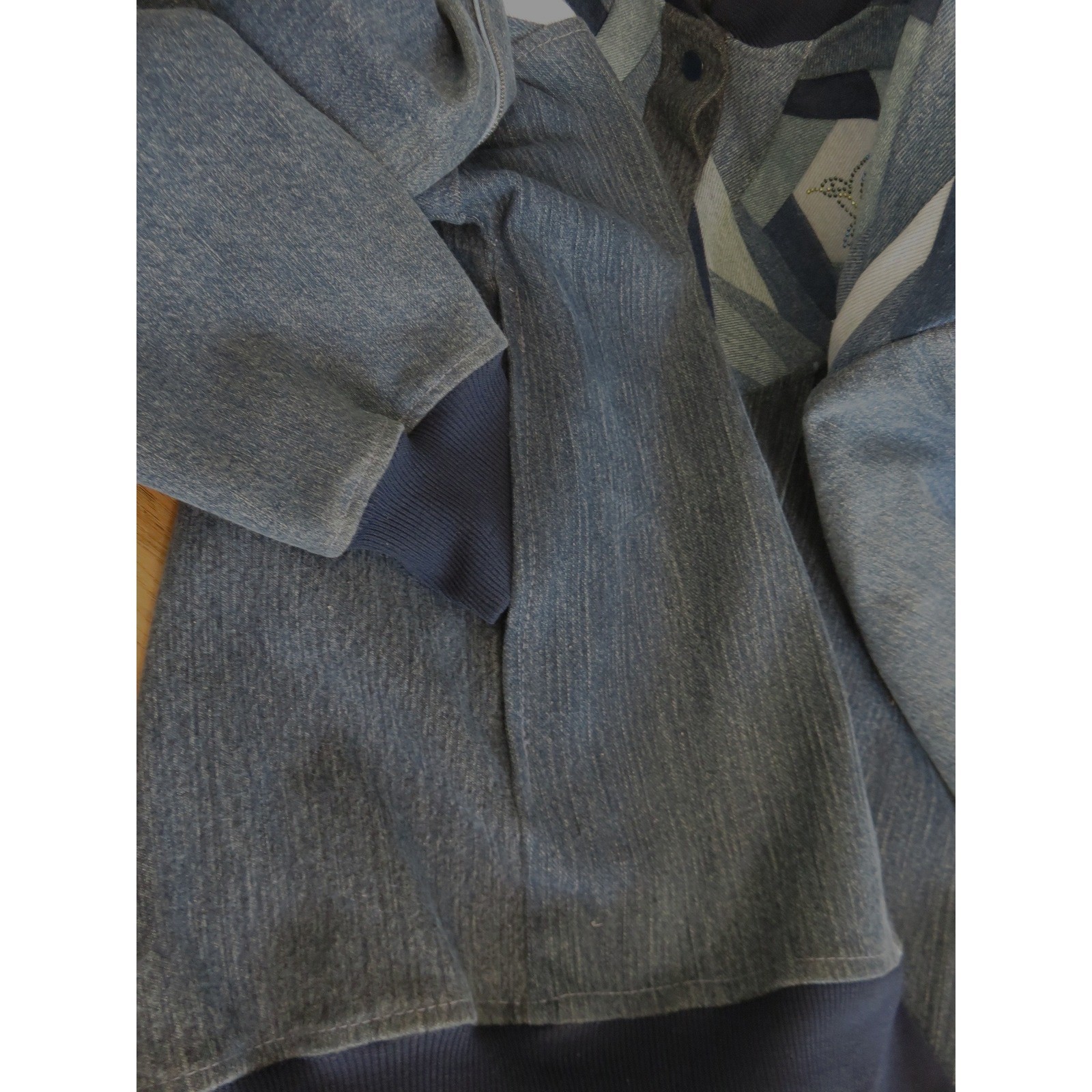 Denim Patchwork Jacket Handmade BY Wanda Kertis J… - image 3