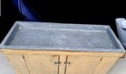 Antique Primitive Wood Zinc Lined Penna Dry Sink Mustard Paint Square Nails  — photo 3
