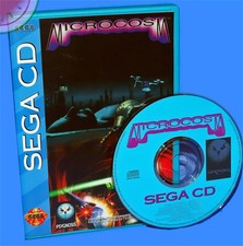 TESTED Game SEGA CD Disc MICROCOSM Psygnosis FMV Shmup in Blue Case WORKING!