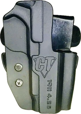 Comp-Tac Int. • 1911 Commander • OWB Paddle Holster • Kydex Black • 45 Auto - Image 1 of 4
