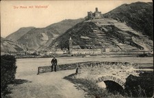 Die Maus mit Wellmich Castle Germany vintage postcard x209