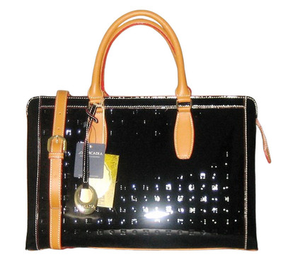 ARCADIA Patent Leather BUSINESS Large Satchel BAG Purse Made In ITALY MP$450 NWT