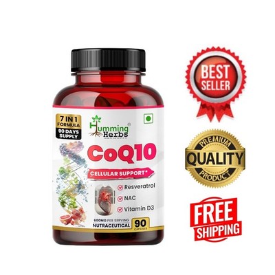 CoQ10 Blend NAC ALA Resveratrol K2 D3 Energy Support Caps