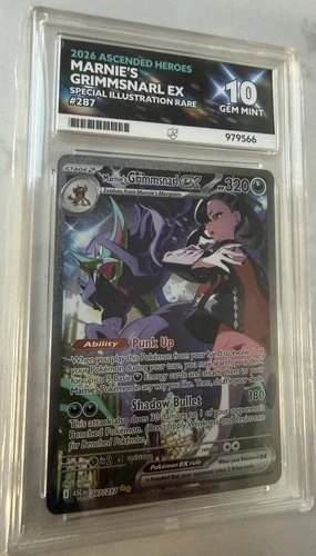 Ace Gem Mint 10 Marnie’s Grimmsnarl SIR 287/217 Ascended Heroes - Perfect Subs