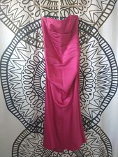DAVIDS BRIDAL Pink Tafetta Bridesmaid Dress Size 10