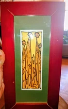 Pizzuti  Unique Art Piece Raised Outlines, Matted Framed