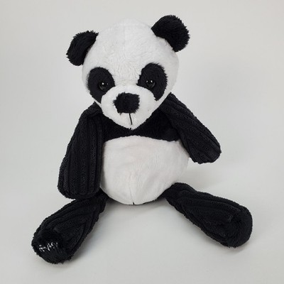 Scentsy Buddy Peyton the Panda Black White Corduroy Plush Stuffed Animal 10 inch