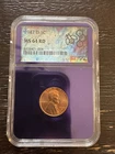 1947 D Lincoln Wheat Cent NGC MS64 RD Purple Core Holder