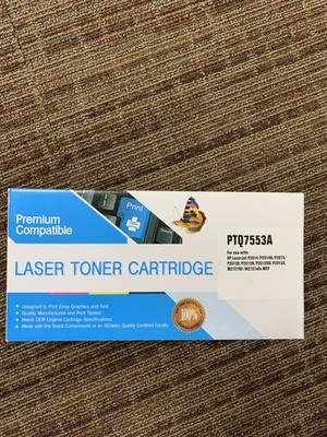 GENERIC BRAND, HP COMPATIBLE, PTQ7553A, BLACK INK TONER CARTRIDGE, NEW IN BOX