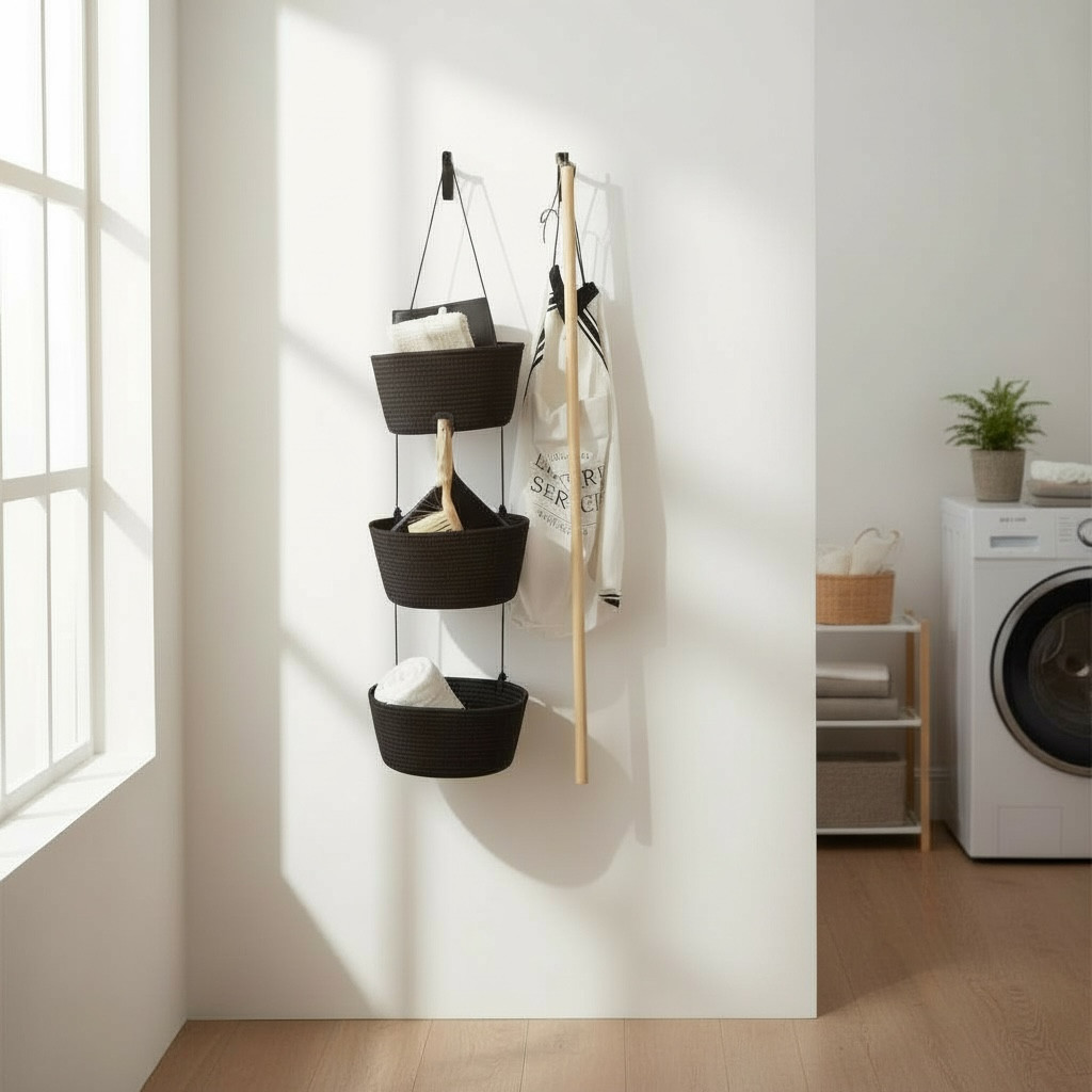 3-Piece Multi-Purpose Storage Basket Set – Matte Black