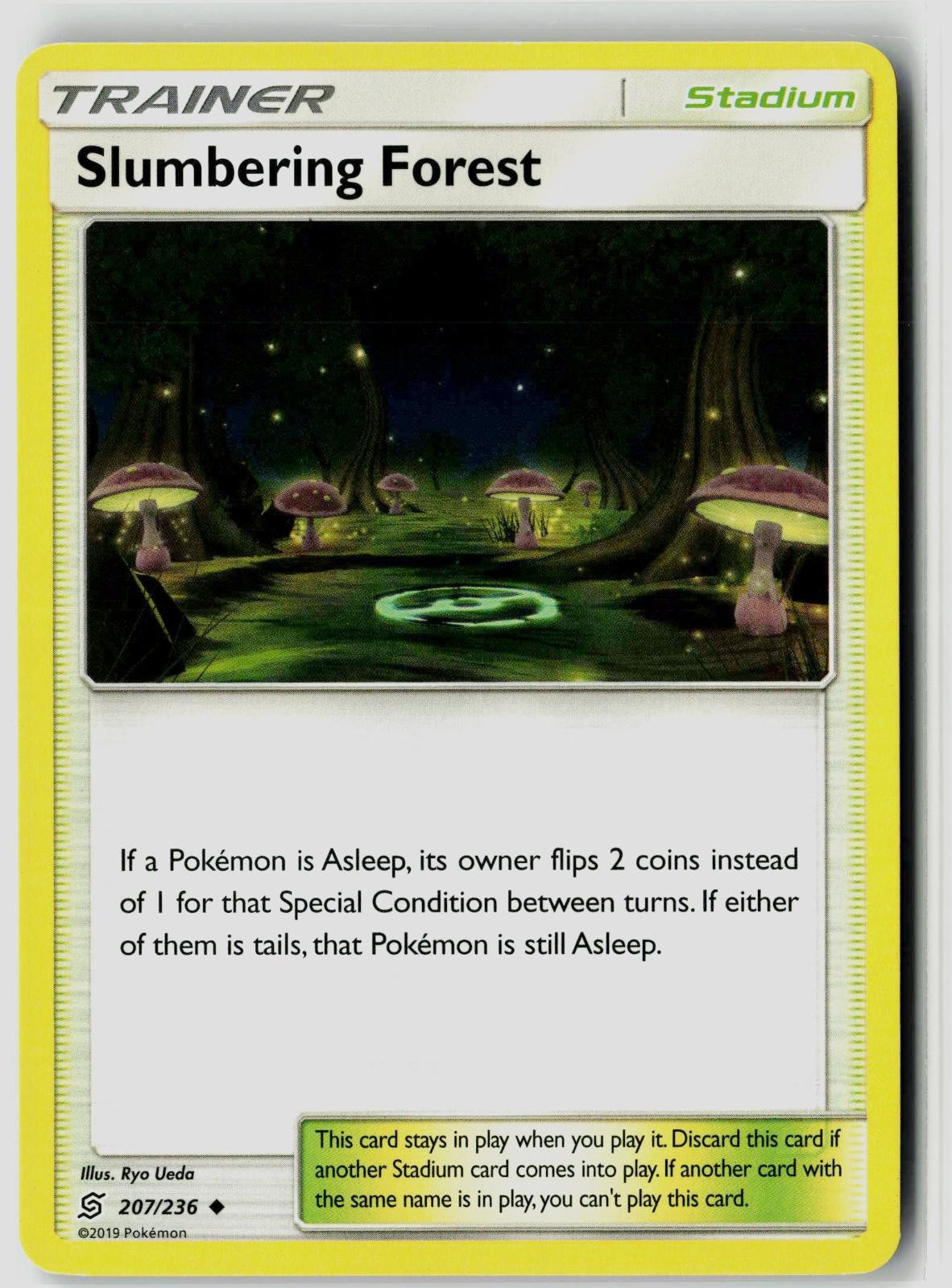 SLUMBERING FOREST 207/236 UNIFIED MINDS POKEMON UNCOMMON NEAR MINT NM