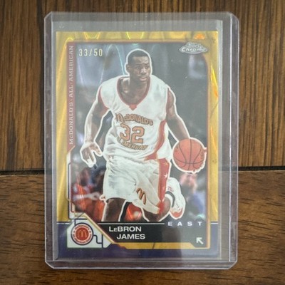 Topps 2025 Chrome McDonald's All American LeBron James Gold RayWave #98 33/50