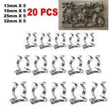 20 x Heavy Duty Tool Spring Terry Clips Wall Mount for Garages, Sheds, Cupboards