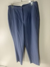 Nine West Lt Blue Tapered Hi-Rise Pleated Dress Pants Womens Size 12