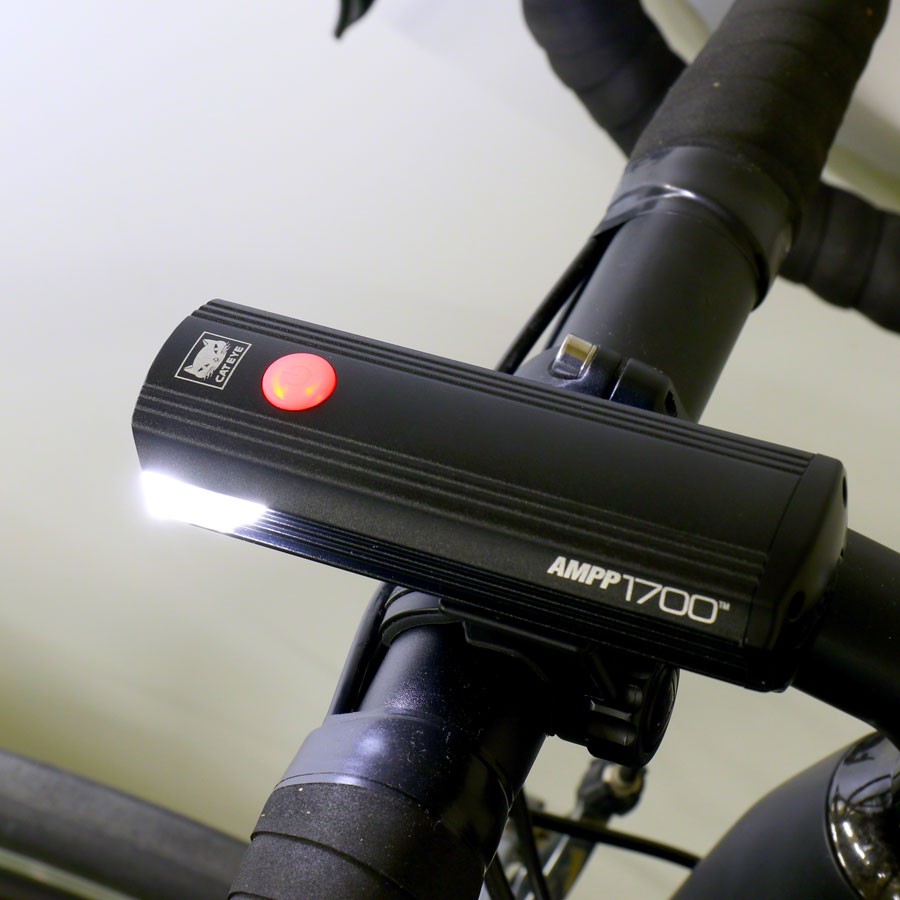 Cateye AMPP1700 USB-C Rechargeable Bike Light - 1700 Lumens, Wide Beam,