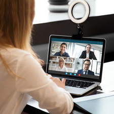 6 in Dimmable LED Ring Light with Clip USB Powered Selfie Desk Light for Laptop