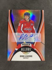 2025-26 Upper Deck Allure Ryan Leonard Red Rainbow Rookie Auto #101 Capitals