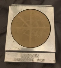 Vintage Ludwig Drum Practice Pad - Cast Aluminum/Rubber #4050 USA 1960's