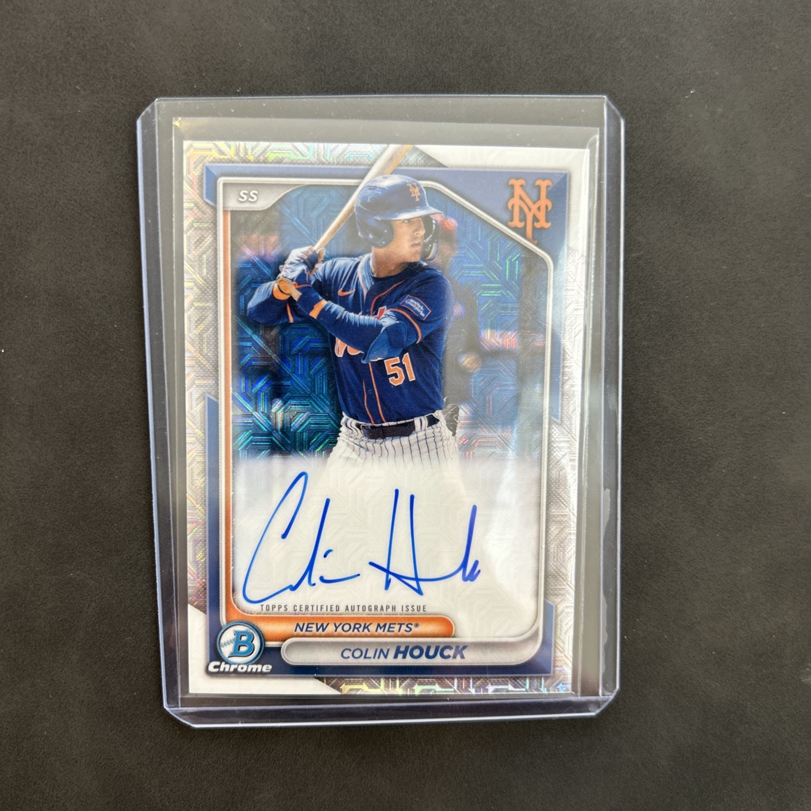 2024 Bowman Mega Chrome Prospect AUTO Mojo Refractor Colin Houck #BMA-CH