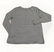 Ann Taylor Loft Women's Striped Cotton Knit Long Sleeve Stretch T-Shirt Top LG