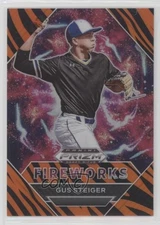 2020 Panini Prizm Draft Picks Fireworks Tiger Stripes 68/99 Gus Steiger 3c7