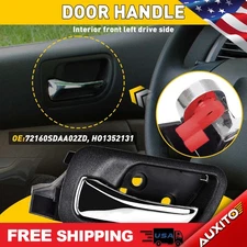 Car Door Pull Handle Interior Left Front Black Fit Accord Honda 2003-2007