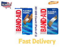 Band-Aid Brand Flexible Fabric Adhesive Bandages for First Aid, 2 size 30-100